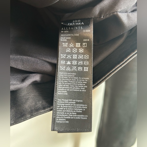 ALLSAINTS Dalby Leather Biker Jacket - Picture 6 of 7